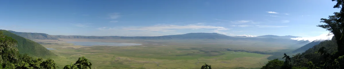 The Ngorongoro Crater seen from the rim